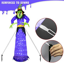 Load image into Gallery viewer, Eambrite Halloween inflatables Decorations 10FT Inflatable Witch Outdoor Lights Mains Powered Blow up Yard Decorations Waterproof for Front Door Garden Lawn Party Décor