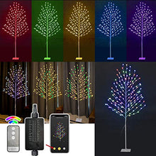 Load image into Gallery viewer, EAMBRITE 6FT 135LT Christmas Pre-lit Tree Frosted Ball Remote Controller RGB Colorful Warterproof for Home Festival Party Christmas Plug in UL Adapter