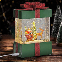 Load image into Gallery viewer, PEIDUO Christmas Clearance Lighted Lantern Snow Globe Music Boxes Animated,Santa Claus Glittering Lantern Lamp Lantern for Christmas Home Decoration, Holidays Home Tabletop Decor, 3 AA Battery or USB