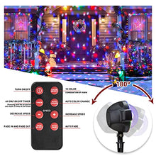 Load image into Gallery viewer, Vanthylit Christmas Projector Lights Multi Function Rotating Falling Snow Projector for Xmas Moving Points Landscape Lights for Home Yard Garden Party and for Show Club Pub