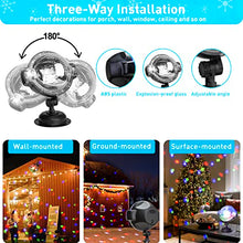 Load image into Gallery viewer, EAMBRITE Multi Activated Party Lights with Remote and Base for Show Club Pub Disco Multi Function Rotating Falling Snow Projector for Xmas Moving Points Landscape Lights for Home Yard Garden