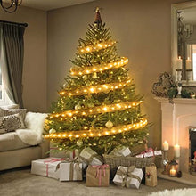 Load image into Gallery viewer, Vanthylit Gold Ribbon Lights Christmas Tree Ribbon Decorations Lights with 19.7FT 120 LED Warm White Fairy Light Drew Drop Decor for Wedding Christmas Tree Decorations