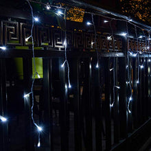 Load image into Gallery viewer, EAMBRITE 31FT 320 LED Icicle Fairy Lights Cool White LED Light Curtain String Lights for Home Christmas Wedding Facades