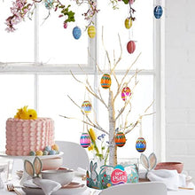 Load image into Gallery viewer, EAMBRITE White Easter Tree with Colourful Fillable Eggs Battery Operated Twig Tree with Lights Easter Gifts for Children (60cm/2ft)