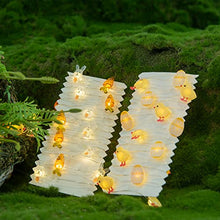 Load image into Gallery viewer, PEIDUO Easter Decoration Lights, 10FT 60LT/pc Battery Operated Set of 2 Easter String Lights with Timer for Patio Yard Fireplace Party Easter and Spring Decor