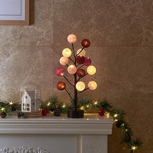 Load image into Gallery viewer, EAMBRITE Pre-Lit Easter Tree Light 18in 15LT Christmas Yarn Ball Tabletop Lamp Decorative Home Wedding Party(White/Pink/Wine red/Rose Red)