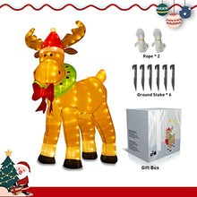 Load image into Gallery viewer, Vanthylit Christmas Inflatables, 6FT Reindeer Inflatable Christmas Yard Decorations with 220LED Warm White Blow up Outdoor Decoration for Yard Holiday Indoor and Garden Use