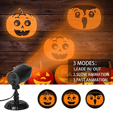 Load image into Gallery viewer, EAMBRITE Halloween Projector Light with 3 Dynamic Pumpkin Patterns Waterproof Holiday Projector for Party Garden Wall Indoor Outdoor Decoration