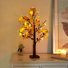 Load image into Gallery viewer, Vanthylit Lighted Fall Tree with 24 LED Thanksgiving Decorations Maple Tree Battery Operated Table Lights Autumn Decorations for Home
