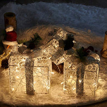 Load image into Gallery viewer, Vanthylit 3PK Boxes White Crystal Boxes Lights Christmas Decorations for Home and Outdoor Decor