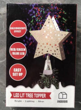 Load image into Gallery viewer, Vanthylit Golden Star Christmas Tree Topper Projector Tree Top Star with Water Ripple Effect LED Projector Christmas Tree Decoration(RGB)