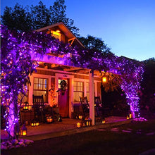 Load image into Gallery viewer, Vanthylit Halloween Lights Outdoor, 82FT 200 LED Halloween String Lights with Music, Waterproof Purple Lights Plug in Motion Sensor for Halloween Decorations