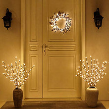 Load image into Gallery viewer, EAMBRITE Lighted Frosted Ball Twig Branches 30IN 60LT Lighted Willow Branch with Warm White LED Plug in for Home Party Wedding Holiday Decoration Indoor Outdoor Use(Vase Excluded)