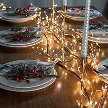 Load image into Gallery viewer, Vanthylit 7FT 216LT Lighted Twig Brown Twinkle Vine Garland Frosted Garland Lights Christmas Decoration Lights for Holiday Indoor Outdoor Decorations