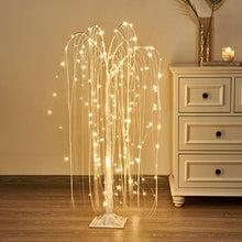 Load image into Gallery viewer, Vanthylit 4FT 180LED White Willow Tree Light with Fairy Lights Warm White for Home Wedding Holiday Party Indoor and Outdoor Decor