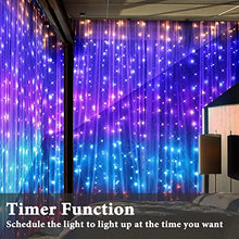 Load image into Gallery viewer, Vanthylit Curtain String Light 300 LED Multi-Colored Hanging Fairy Curtain Lights for Bedroom Living Room Wall Party Xmas Backdrop