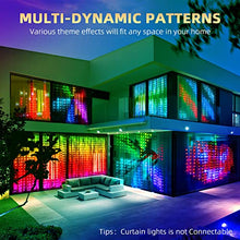 Load image into Gallery viewer, EAMBRITE Fairy Curtain Lights Color Changing, 400 LED RGB Window Curtain Lights, 6.6 FT × 6.6 FT Hanging Lights Curtain Rainbow Smart