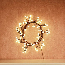 Load image into Gallery viewer, EAMBRITE Christmas Decorations 2.7m 84 LEDs Frosted Ball Brown Garland with Warm White Light Waterproof Vine with Fairy Lights Plug in for Indoor Outdoor Home Garden Party Decoration