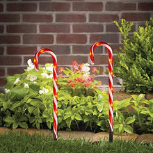 Load image into Gallery viewer, Vanthylit 8PK 64LT Candy Cane Pathway Markers Christmas Lawn Stake Lights for Outdoor Decorations