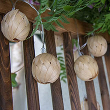 Load image into Gallery viewer, Vanthylit Pre-lit Globe Rattan Balls String Lights, 10 LED Bamboo Lantern with Fairy Lights Battery Operated for Indoor Home Decoration