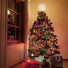 Load image into Gallery viewer, EAMBRITE 9.5” Frozen Crystal Twinkle Snowflake Christmas Tree Topper Bright Cool White Led Treetop Light for Home Party Holiday Winter Xmas Decorations