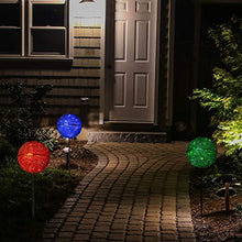 Load image into Gallery viewer, Vanthylit 3PK Christmas Garden Stakes Clearence Multi-Coloured Pathway Lights with Crackle Ball Outdoor Decorations for Garden Christmas