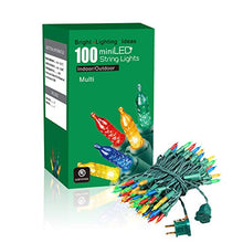 Load image into Gallery viewer, EAMBRITE Christmas Mini String Lights 31ft 100 LEDs Multicolor Commercial Grade Christmas Light Set Connectable Home Decor Lights for Christmas Holiday Garden Yard, UL certificates …