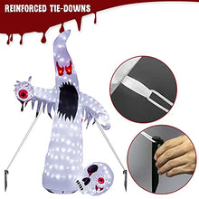 Load image into Gallery viewer, EAMBRITE 10FT 220LT Halloween Inflatable Ghost with Red Eyes Outdoor Blow Up Decoration for Halloween Party, Yard, Garden, Lawn