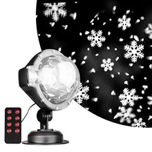 Load image into Gallery viewer, EAMBRITE Christmas Snowflakes Projector Light with Remote Control Outdoor Snow Falling Projection Lights for Xmas Home Yard Garden Party