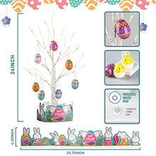 Load image into Gallery viewer, Easter Decor, Vanthylit Pre-lit Easter Egg Floral Tree Lights with Timer, 2FT Easter Table Centerpiece Decoration, LED Birch Tree with Light, Easter Egg Tree for Table, Easter Decorations for The Home