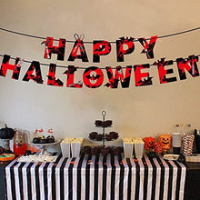 Load image into Gallery viewer, Vanthylit Halloween Banner Happy Halloween Bunting Horror Halloween Decorations for Home Yard Office Party Favor Decor Supplies