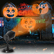 Load image into Gallery viewer, EAMBRITE Halloween Projector Light with 3 Dynamic Pumpkin Patterns Waterproof Holiday Projector for Party Garden Wall Indoor Outdoor Decoration