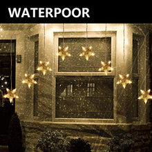 Load image into Gallery viewer, EAMBRITE Stars Window Curtain Lights 80 Warm White LED 8-Stars Curtain String Lights Twinkle String Lights for Home Patio Wedding Backdrop Christmas Decorations
