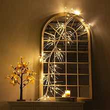 Load image into Gallery viewer, Vanthylit Garland Lights 6FT White Decorative Vine with 48 LED Warm White Lights for Indoor Outdoor Christmas Home Bedroom Garden Wedding Decorations Fireplace Garland