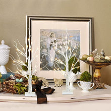 Load image into Gallery viewer, Vanthylit Easter Decorations, Pre-lit Easter Tree Lights with Timer, 2 Pack LED Birch Tree with Easter Ornaments, 2FT Easter Table Centerpiece Decoration, Easter Decorations for The Home