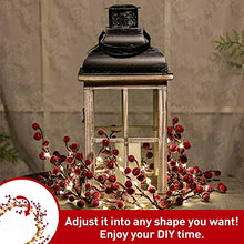 Load image into Gallery viewer, EAMBRITE Lighted Artificial Vine Red Berry Holiday Garland 6FT 88 LED Christmas Garland with Timer Battery Operated for Indoor Outdoor Use