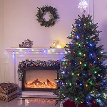 Load image into Gallery viewer, DELICHTER LED Lichterkette 100 LEDs Weihnachtsbaumbeleuchtung mit 8 Modi,Strombetrieb für Party Wohnung innen außen Tannenbaum(Bunt)