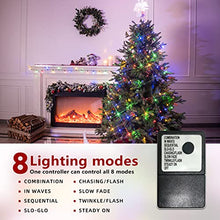 Load image into Gallery viewer, Eambrite Christmas Lights 200 LED 20m/66ft Fairy Lights Mains Powered, Indoor Outdoor Christmas Tree Lights, Outside Lights for Xmas/Home/Party/Christmas Decorations Multicoloured-Green Cable