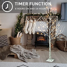 Load image into Gallery viewer, EAMBRITE 6FT 88LT Warm White LED Winter Artificial Birch Wedding Christmas Home Decorative Tree Light for Indoor and Outdoor Use