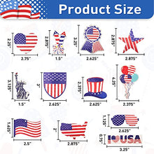 Load image into Gallery viewer, 4th of July Ornaments for Tree, Vanthylit 24pcs Wooden Independence Day Decorations, Hanging Memorial Day Ornaments for Home Table Tiered Tray Party Favor