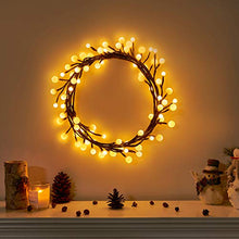 Load image into Gallery viewer, DELICHTER Lichterkette,Braun Rotang-Lichterkette,Transformator Licht, Warm Weiß LEDs Lichterzweige Wand Dekoration Schlafzimmer Innendekoration Außen Weihnachten