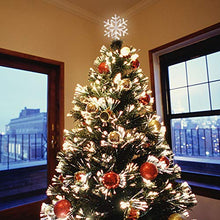Load image into Gallery viewer, EAMBRITE 9.5” Frozen Crystal Twinkle Snowflake Christmas Tree Topper Bright Cool White Led Treetop Light for Home Party Holiday Winter Xmas Decorations