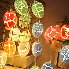 Load image into Gallery viewer, DELICHTER Ostern Lichterketten mit Batteriebetriebene, Osterdeko mit 10 LEDs bunte Ostereier für Party Wohnung Innen (warm weiß/2m)