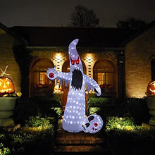 Load image into Gallery viewer, Vanthylit Halloween Inflatable White Ghost Outdoor Decoration with 10FT 220LT Build-in Cool White LED Lights,Blow Up White Ghost with Eye and Skull for Halloween Decorations Outdoor Yard Garden Lawn