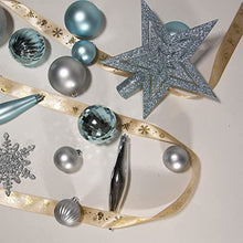 Load image into Gallery viewer, EAMBRITE Christmas Bauble Set White Silver Blue Christmas Balls with Star Tree Topper for Garland Wreath Christmas Tree Decoration