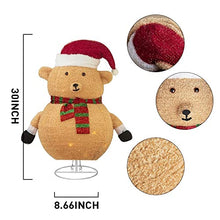 Load image into Gallery viewer, Vanthylit Easter Decorations, Set of 2 30" Fluffy Foldable/Pop Up Bear and Pig with 100LT Warm White LED Plug in Lighted Collapsible Christmas Decorations for Indoor Outdoor Use