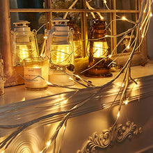 Load image into Gallery viewer, Vanthylit White Garland Lights with 5.9FT 48 LED Warm White Waterproof Decorative Twig Vine Lights for Bedroom Home Garden Wedding Xmas Party Decoration