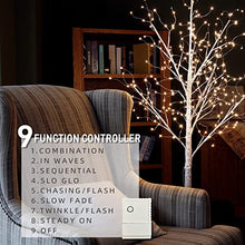 Load image into Gallery viewer, EAMBRITE 6FT Prelit Birch Tree with 288LT Led 8 Modes Fairy Tree Light Warm White Decor Home Festival Party Christmas Indoor and Outdoor Use