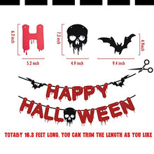Load image into Gallery viewer, DELICHTER Halloween Deko Party Kinder Girlande, Happy Halloween Banner Set Dekoration, Halloween Girlande für Halloween Party Indoor Wohnung
