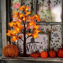 Load image into Gallery viewer, Vanthylit Lighted Fall Tree with 24 LED Thanksgiving Decorations Maple Tree Battery Operated Table Lights Autumn Decorations for Home